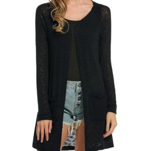 Cardigan Sweater, Loose Casual Open Front with Pockets Long Sleeved for Sun-Scre